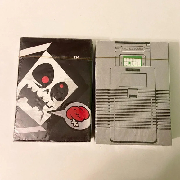 Lot of 2 Horror  Block and Arcade Block Console Casino Playing Cards - Picture 3 of 12